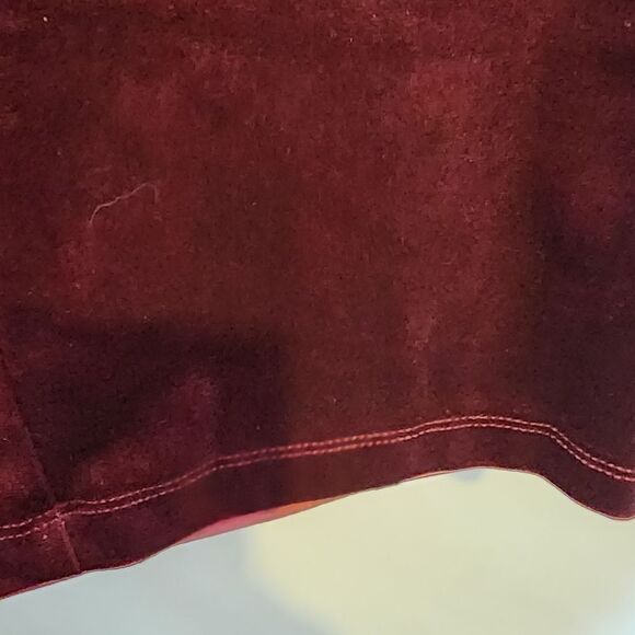 00X 10W Medium Red Pull On Relaxed Taper Velvet High Rise Pant Zinfandel NWOT - Picture 5 of 7